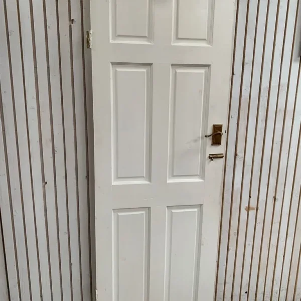 Pine internal 6 panel door white 196cm x 67cm
