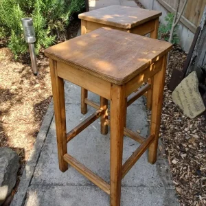 Pair of vintage school lab stools