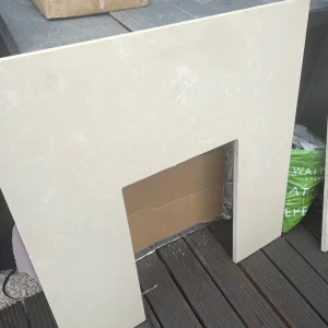 Marble fire surround and hearth