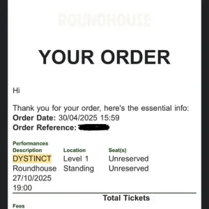 DYSTINCT concert tickets