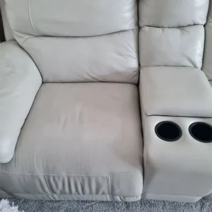 Grey leather 2 seater rocker recliner - Image 2