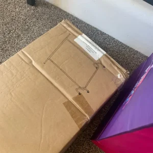 Silver clothes rail with wheels by Songmics - Image 4