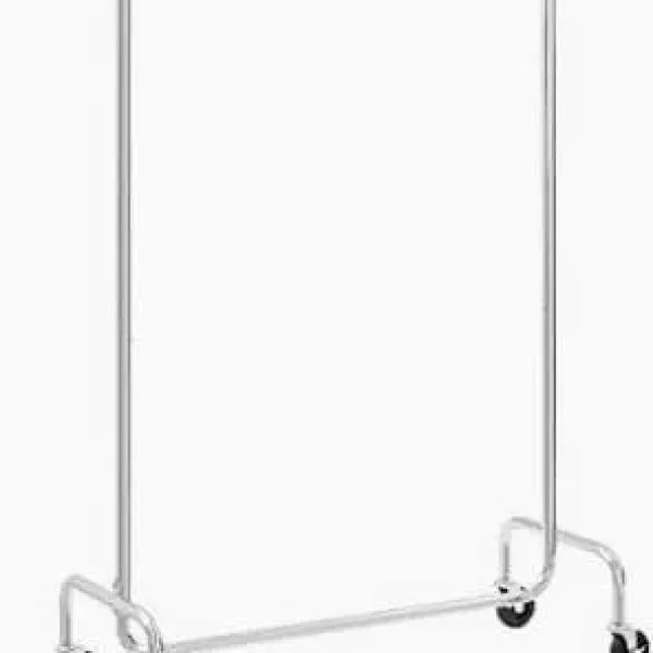 Silver clothes rail with wheels by Songmics