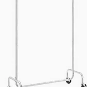 Silver clothes rail with wheels by Songmics