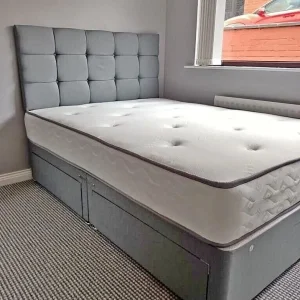 Double Divan Bed with Mattress – Ready to Use