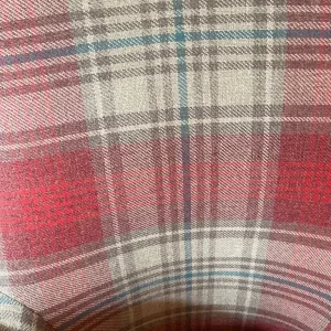 Beautiful red check set of 2 chairs - Image 4