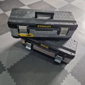 2 x Stanley 26 inch Metal/Plastic Toolboxes