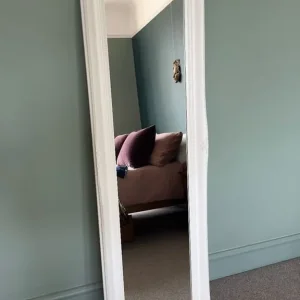 Full Length White Mirror with Stand - Image 2
