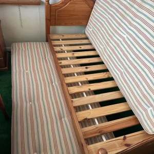 John Lewis Solid Pine Trundle Bed + 2 Mattresses - Image 3