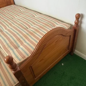 John Lewis Solid Pine Trundle Bed + 2 Mattresses - Image 5