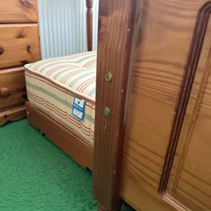 John Lewis Solid Pine Trundle Bed + 2 Mattresses - Image 6