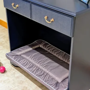 Space-saving dog bed in inky blue - Image 5