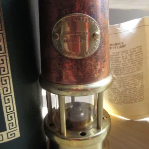 Vintage Hockley Welsh Miners Lamp Small Brass Safety Lamp with Original Box - Image 2
