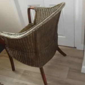 WOVEN BAMBOO RATTAN CHAIR & STOOL/TABLE - Image 3