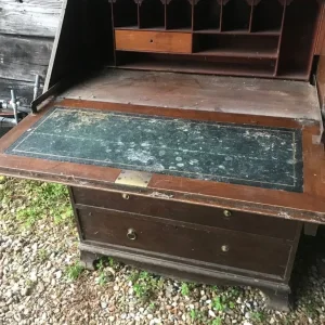 Antique Oak Desk with Solid Drawers - Image 2