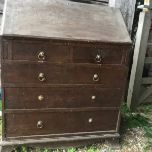 Antique Oak Desk with Solid Drawers