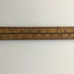Vintage RABONE CHESTERMAN 36” 3 hinged wooden ruler. Number: 1162 - Image 5
