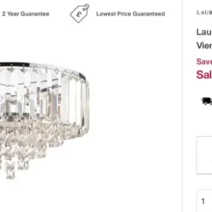 Laura Ashley Ceiling Lights x 2 - Image 3