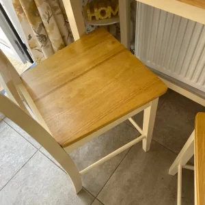 Kitchen breakfast set, table and two chairs - Image 5