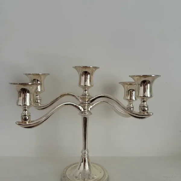 Silver candle holder