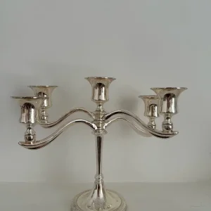 Silver candle holder
