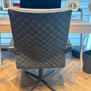 Boss Design office chair, grey fabric, black metal arms and legs - Image 3