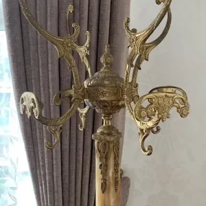 Vintage French Brass and Marble Ornate Tree Hanger Coat Stand - Image 2