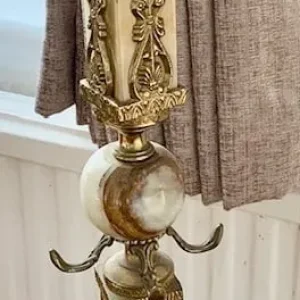 Vintage French Brass and Marble Ornate Tree Hanger Coat Stand - Image 3