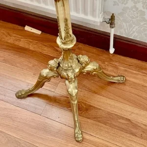 Vintage French Brass and Marble Ornate Tree Hanger Coat Stand - Image 4