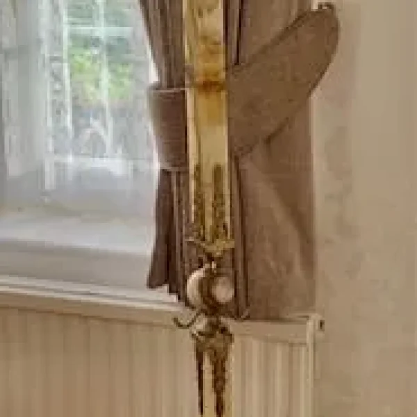 Vintage French Brass and Marble Ornate Tree Hanger Coat Stand