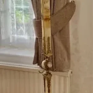 Vintage French Brass and Marble Ornate Tree Hanger Coat Stand
