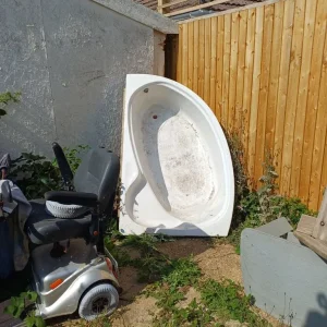 Old sunk bath