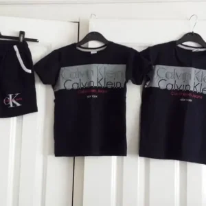 Boys Calvin Klein New York Dark Blue T-Shirts and Shorts
