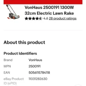 VonHaus Lawn rake 2500191 - Image 3