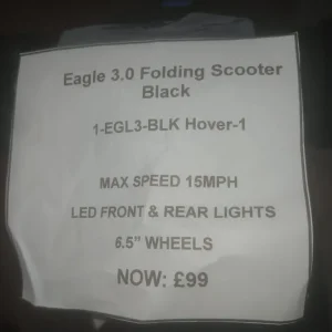 Hover-1 Eagle 3.0 Scooter Black - Image 3