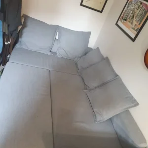 Holmsund Ikea Sofa Bed Grey/Blue - Image 2