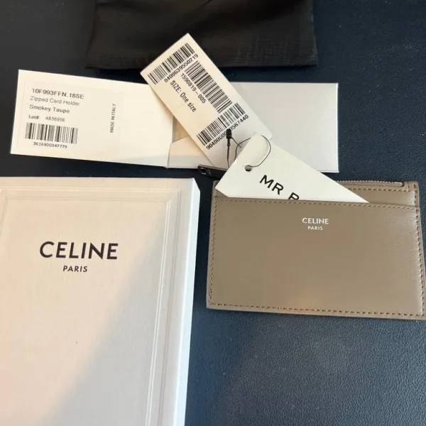Celine Homme Logo Print Leather Cardholder