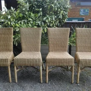 Set of 4 cane chairs