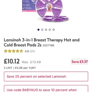 Lansinoh Breast Therapy Pads