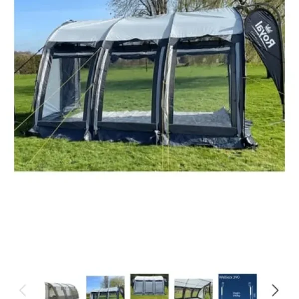 Caravan awning Wellbeck 390 used but still holds up