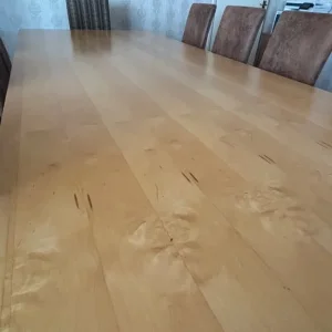 Bespoke solid Maple dining table with 10 chairs - Image 2