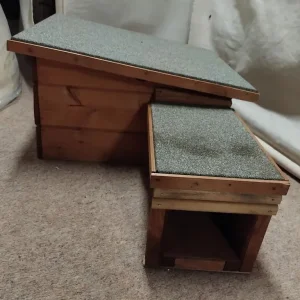 Hedgehog box with tunnel and safety divider