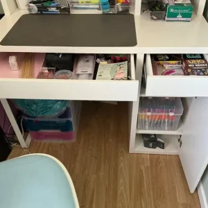 IKEA Micke desk with high unit - Image 4