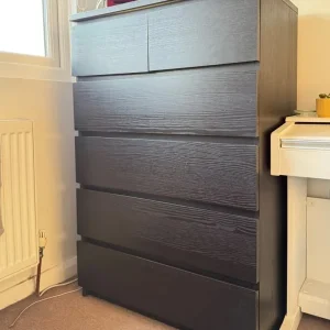 Black/brown malm drawers - Image 4