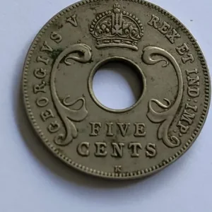 British East Africa & Uganda Protectorates 1914 5 Cents Coin - Image 2