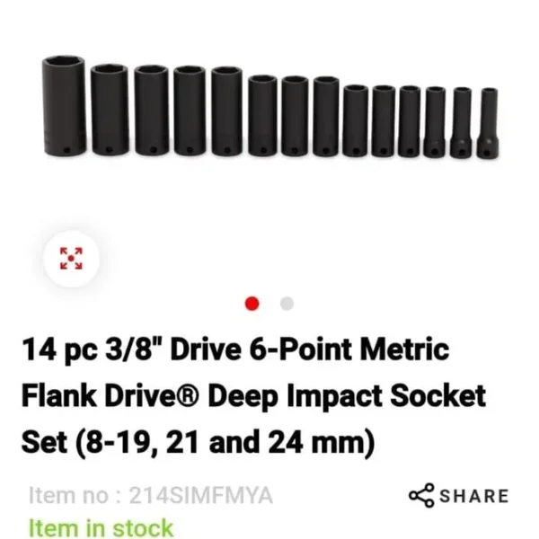 Snap on impact sockets