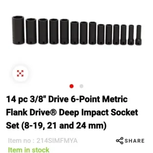 Snap on impact sockets