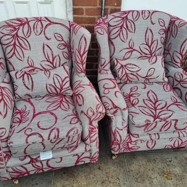 Winged back chairs