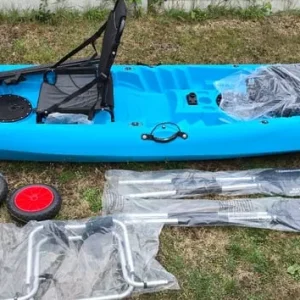 2-man kayak with fishing chairs, trolley, and roof rack - Image 5