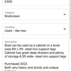 Hall table and book shelf - Image 5